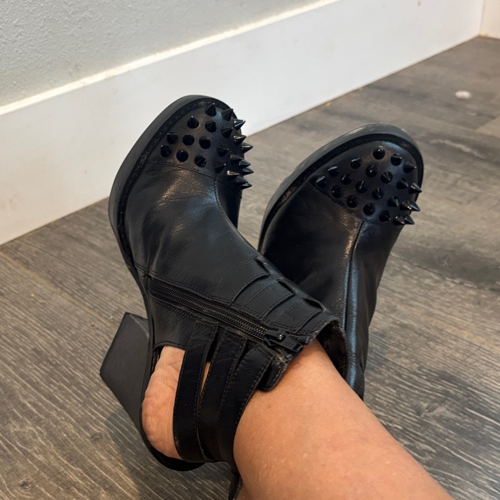 Kurt Geiger Black Spiked Heeled Boots